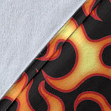 Fire Flame Dark Pattern Premium Blanket