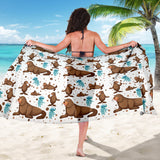 Sea Lion Seals Jellyfish Pattern Sarong