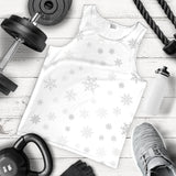 Snowflake pattern white background Men Tank Top
