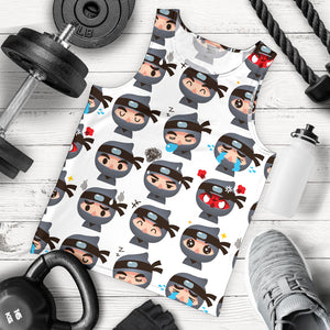 Cute ninja design pattern Men Tank Top