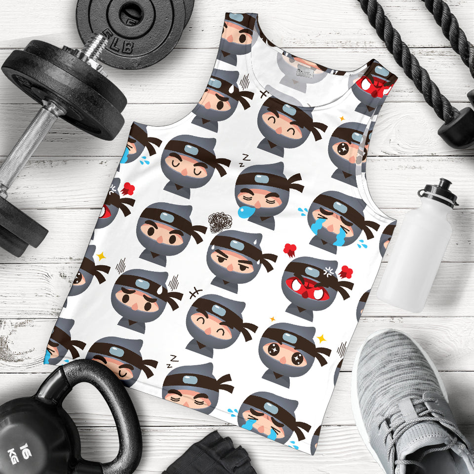 Cute ninja design pattern Men Tank Top