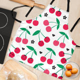 Cherry Pattern White Background Adjustable Apron