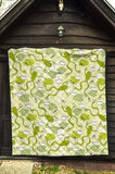 Cute Frog Dragonfly Pattern Premium Quilt
