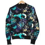 Dragon Sea Wave Pattern Women'S Bomber Jacket