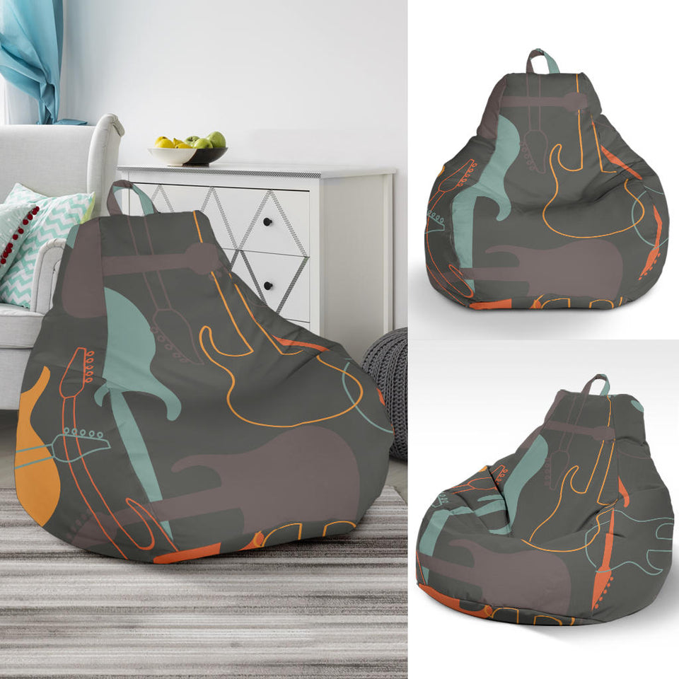 Electric Guitars Pattern Bean Bag Cover