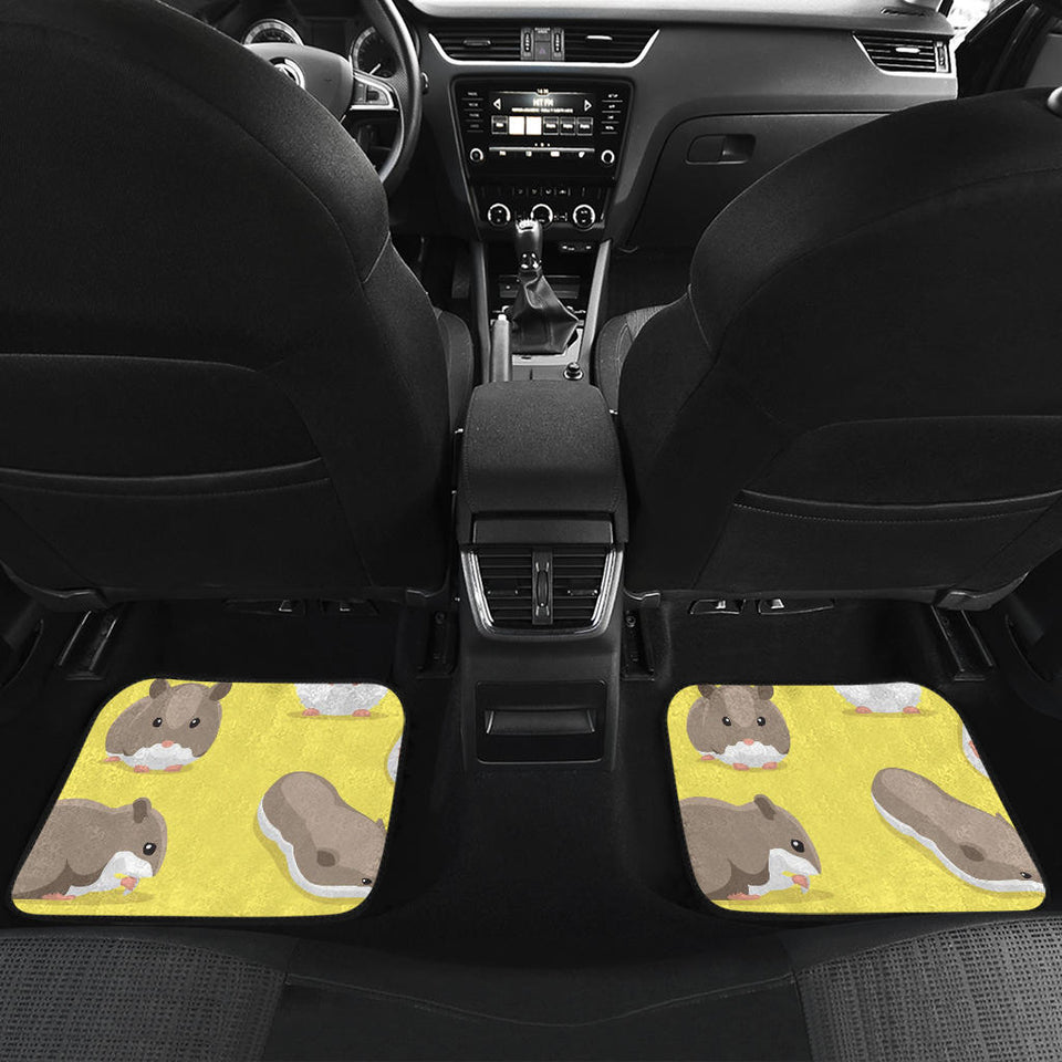 Cute Hamster Pattern Front And Back Car Mats