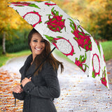 Dragon Fruits White Background Umbrella