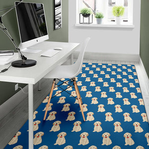 Golden Retriever Pattern Print Design 03 Area Rug