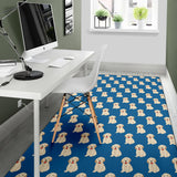 Golden Retriever Pattern Print Design 03 Area Rug