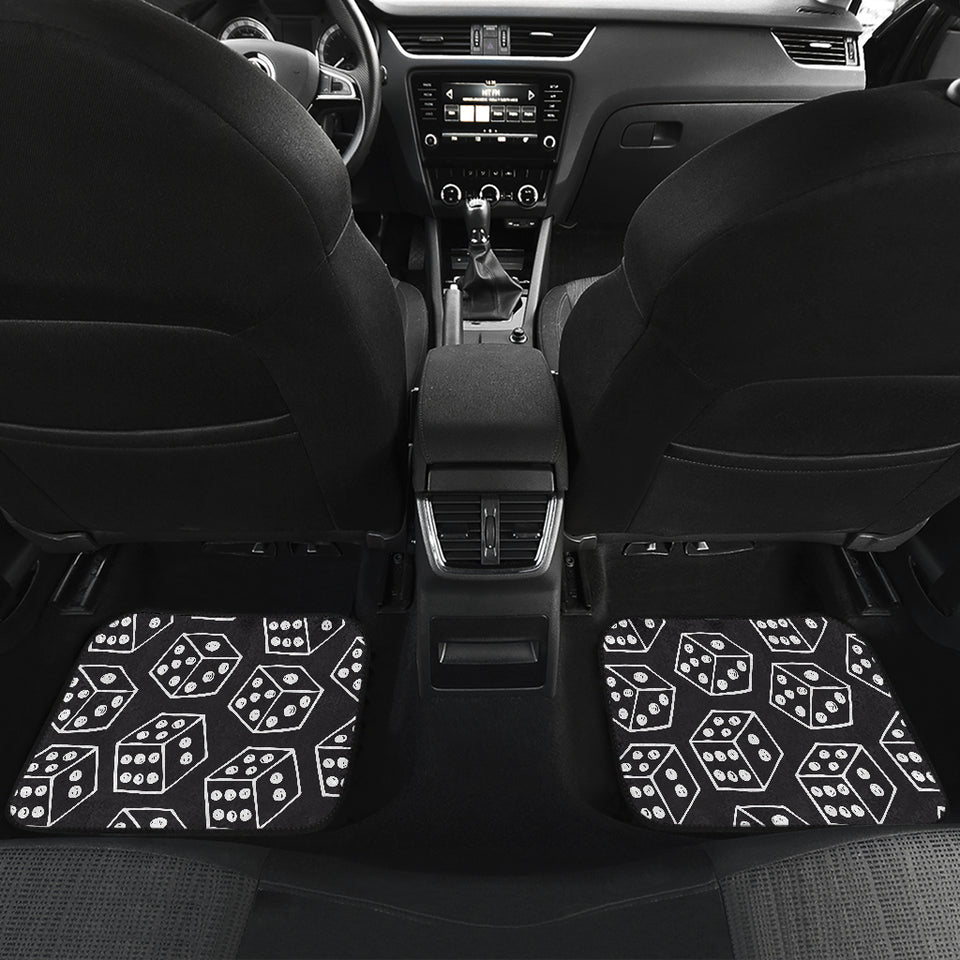 Dice Pattern Print Design 01 Front and Back Car Mats