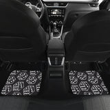 Dice Pattern Print Design 01 Front and Back Car Mats