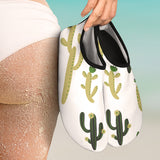 Cute Cactus Pattern Aqua Shoes