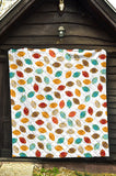Colorful American Football Ball Pattern Premium Quilt