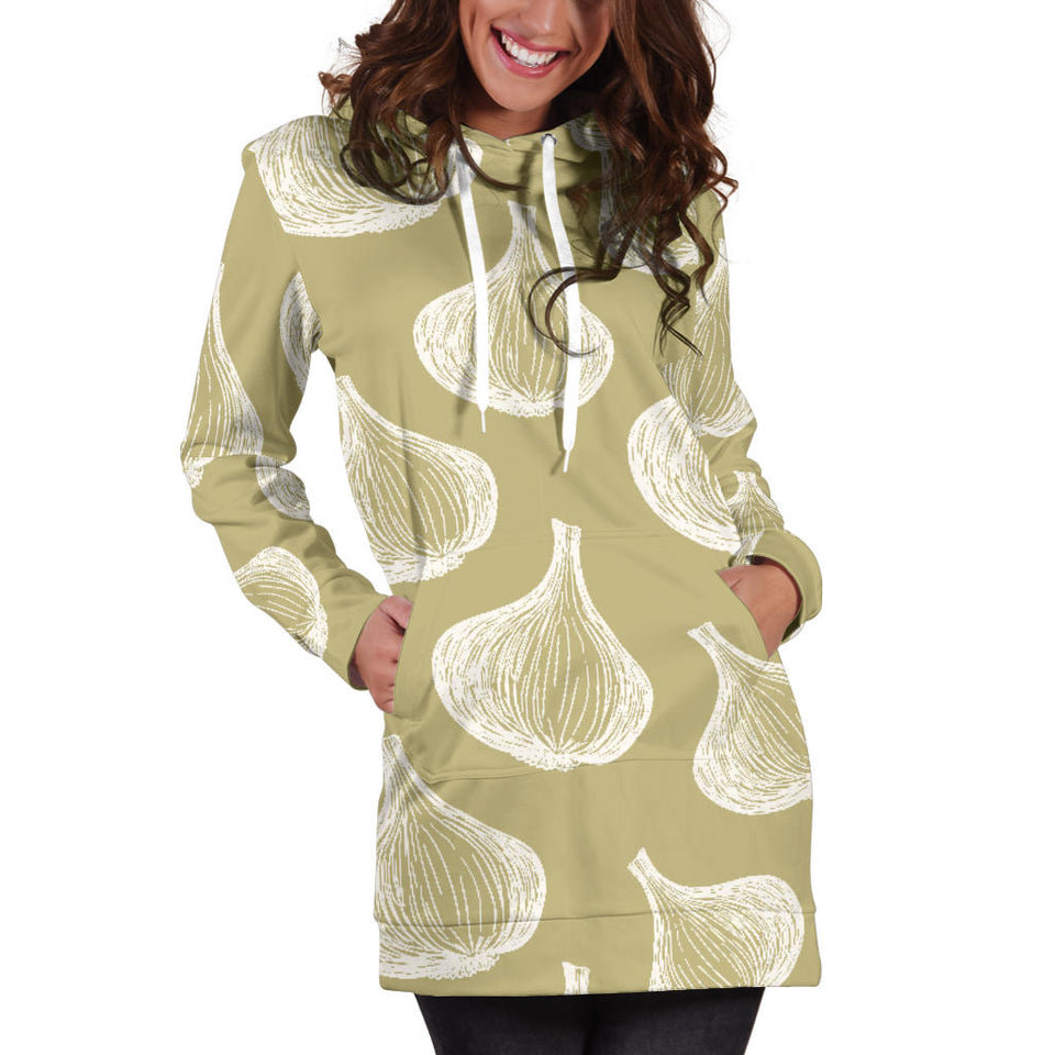 Garlic Design Pattern Women'S Hoodie Dress