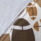 American Football Ball Pattern Premium Blanket