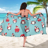 Cute Penguin Christmas  Design Pattern Sarong