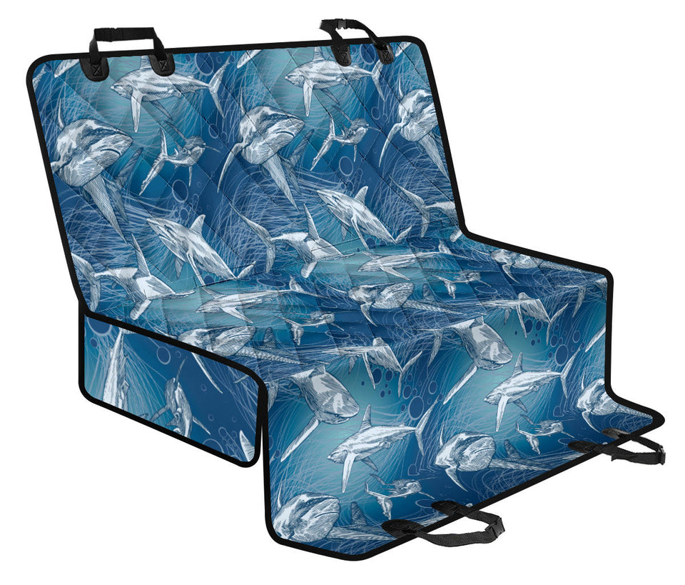 Shark Hand Drawn Dog Car Seat Covers