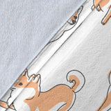 Shiba Inu Dog Pattern Premium Blanket