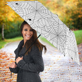 Spider Web Cobweb Pattern White Background Umbrella