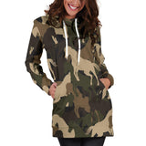 Horse Camo Camouflage Pattern Women'S Hoodie Dress