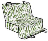 Hand Drawn Sketch Style Green Chili Peppers Pattern Dog Car Seat Covers
