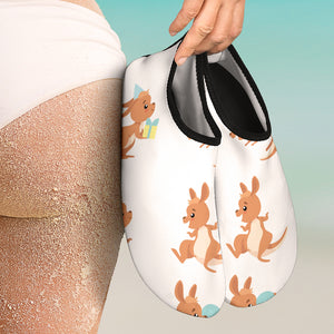 Cute Kangaroo Pattern Aqua Shoes