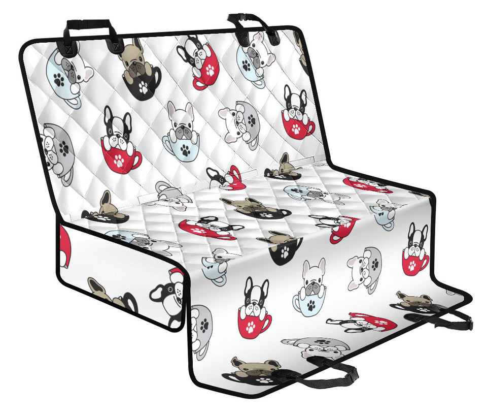 French Bulldog Cup Paw Pattern Dog Car Seat Covers