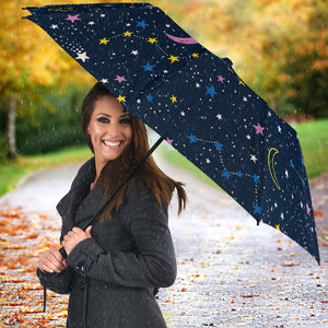 Space Pattern With Planets, Comets, Constellations And Stars Umbrella