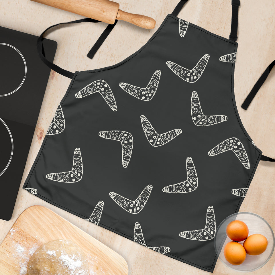 Hand Drawn Boomerang Australian Aboriginal Ornament Adjustable Apron