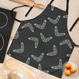 Hand Drawn Boomerang Australian Aboriginal Ornament Adjustable Apron