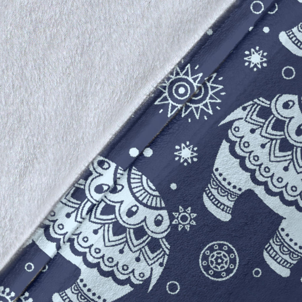 Elephant Tribal Design Pattern Premium Blanket