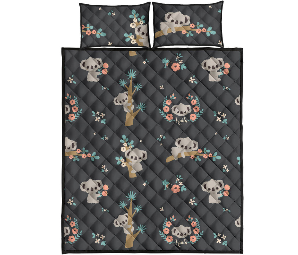 Cute koala pattern Quilt Bed Set