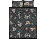 Cute koala pattern Quilt Bed Set