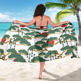 Bonsai Red Sun Japanese Pattern Sarong
