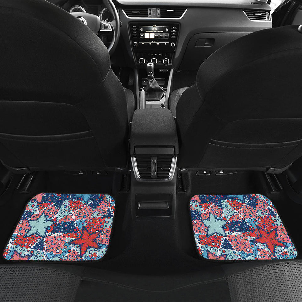 Hand Drawn Colorful Starfish Front And Back Car Mats