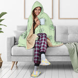 Broccoli Sketch Pattern Hooded Blanket