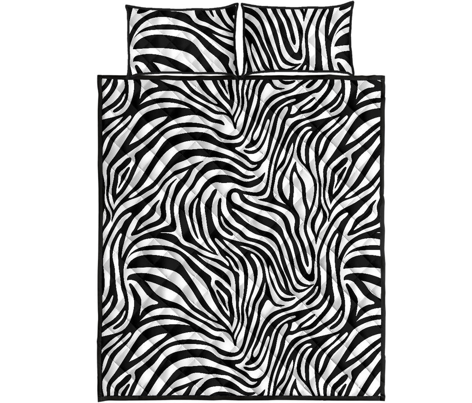 Zebra skin pattern Quilt Bed Set