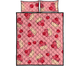 Cake cherry pattern Quilt Bed Set