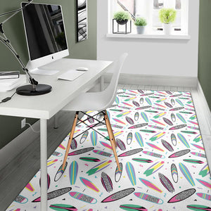 Surfboard Pattern Print Design 04 Area Rug