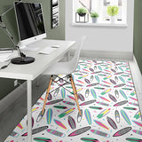 Surfboard Pattern Print Design 04 Area Rug