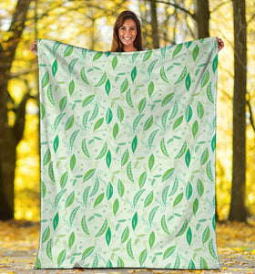 Green Peas Pattern Print Design 01 Premium Blanket