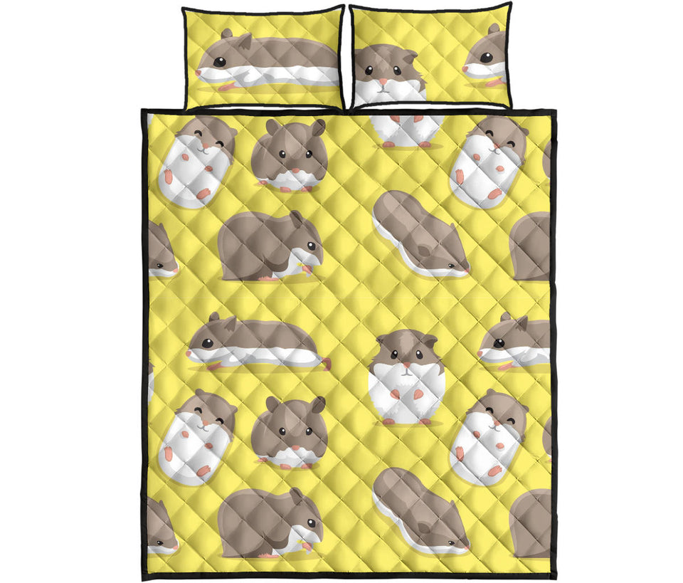 Cute Hamster pattern Quilt Bed Set