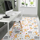 Corgi Dog Pattern Area Rug