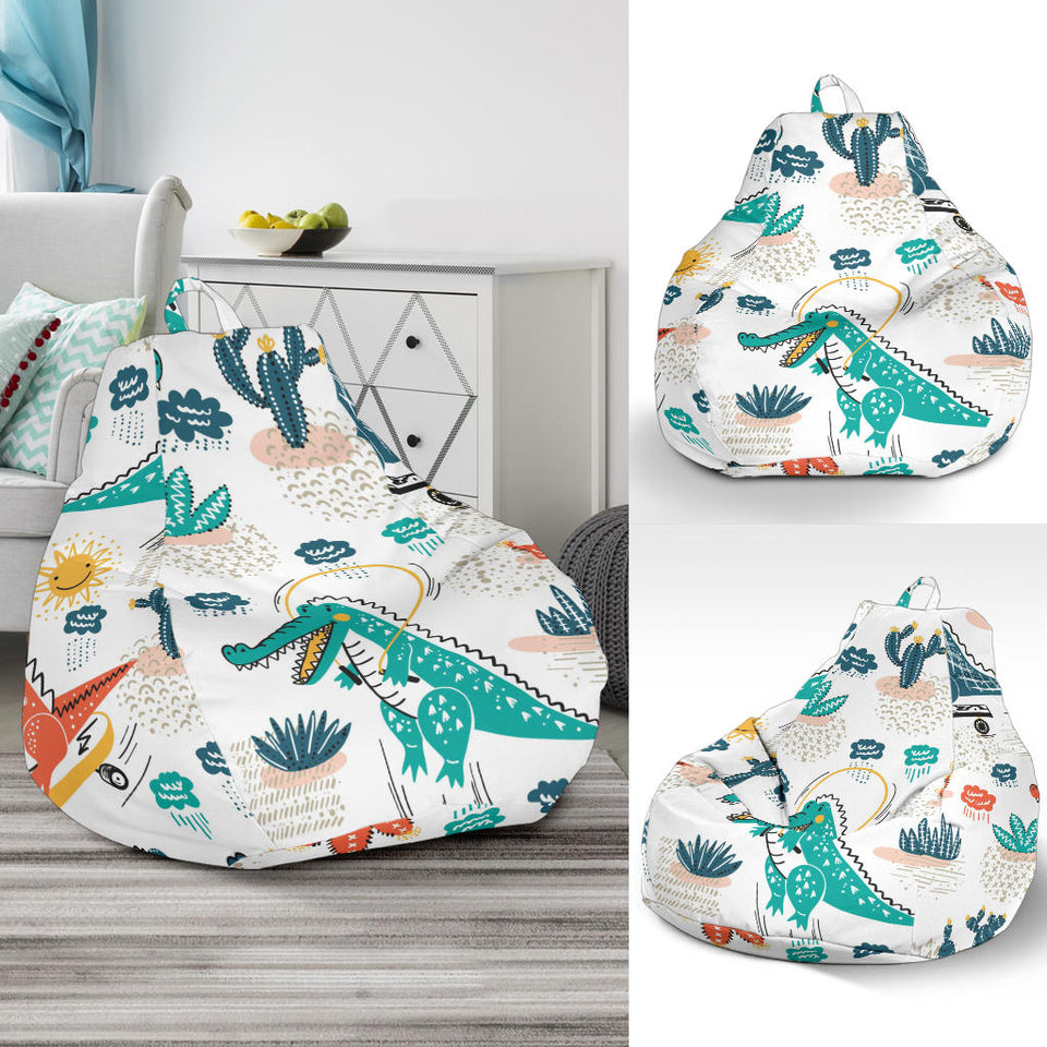 Cute Crocodile Pattern Bean Bag Cover