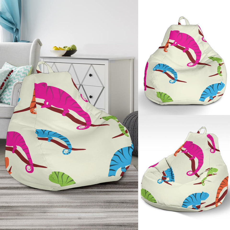 Colorful Chameleon Lizard Pattern Bean Bag Cover