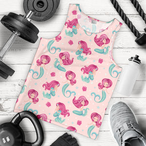 Cute little mermaid pattern Men Tank Top