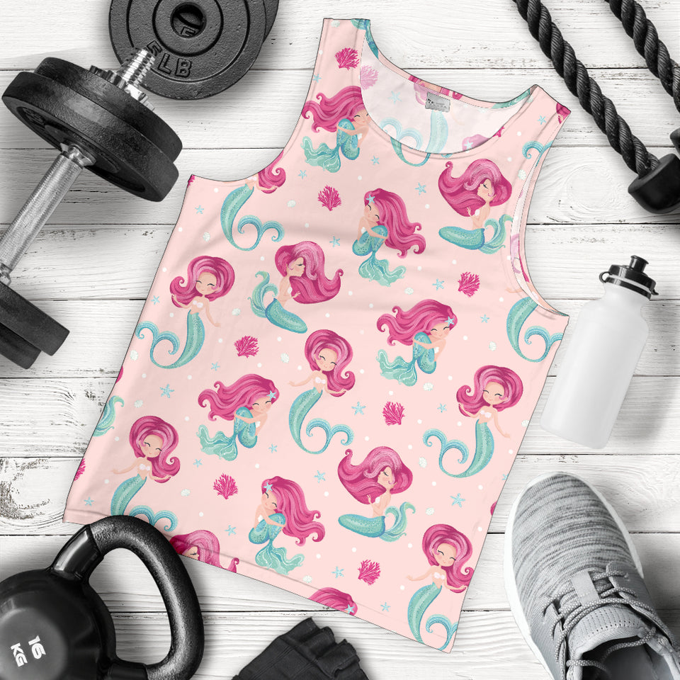 Cute little mermaid pattern Men Tank Top