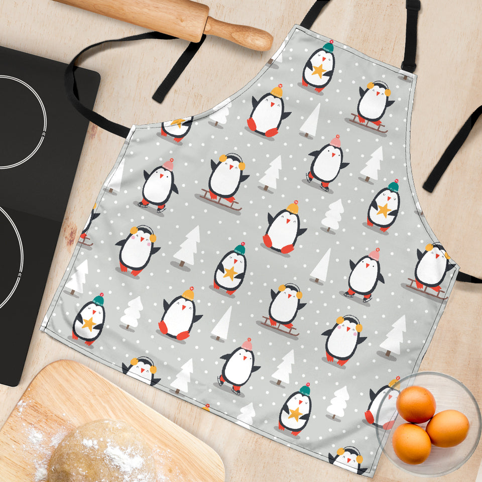 Cute Penguin Christmas Pattern Adjustable Apron