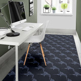 Swordfish Pattern Print Design 03 Area Rug