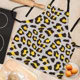 Gray Leopard Print Pattern Adjustable Apron